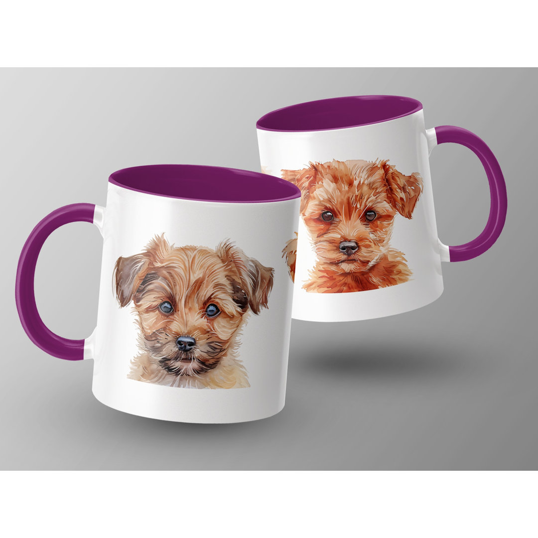 Adorable Watercolor Terrier Puppies 11oz Coffee Mug