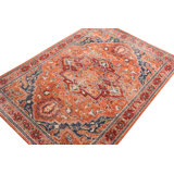 Distressed Homage Hand Knotted Wool Floral Area Rug