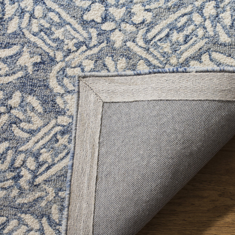 Tapis oriental en laine touffeté à la main Rooney, Carré 3 pi