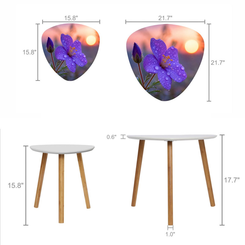 Ensemble de 2 tables basses gigognes Triangle
