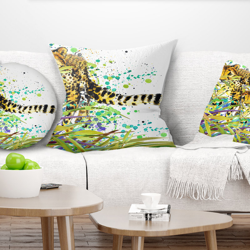 The prédateur - coussin imprimé animal, 18 po x 18 po, Coussin décoratif