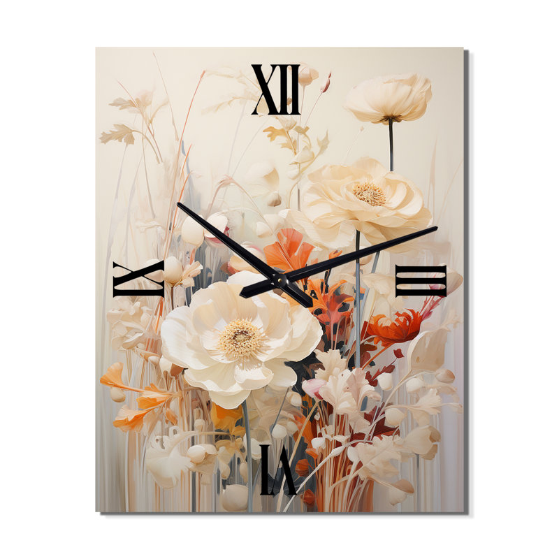 Dashawnna - Horloge murale fleurs, Petit
