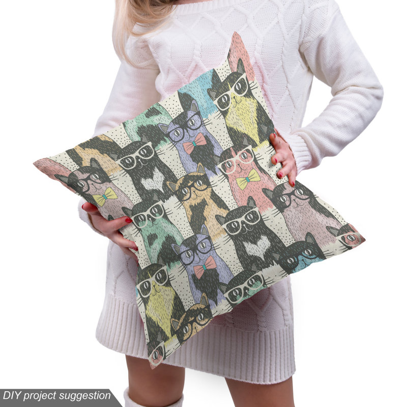 Tissu amusant avec des dessins animés, l 58 po x L 180 po