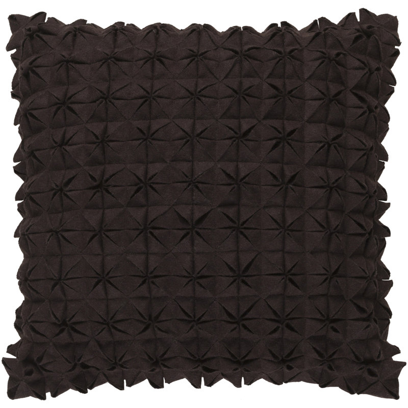 Geometric Throw Pillow, Brown, 22" H x 22" W x 1" D, Cover only