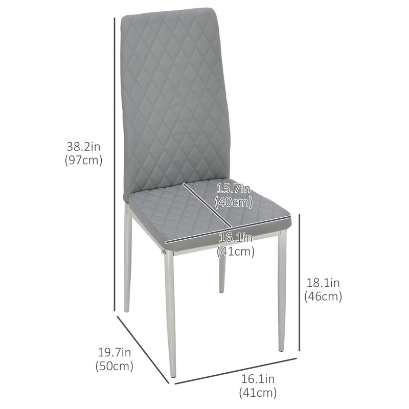 Chaise d'appoint rembourrée en similicuir