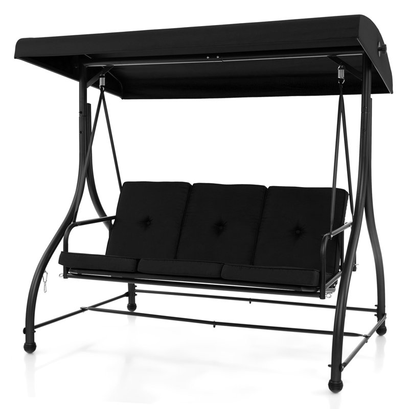 Balancelle avec auvent Arquita, Noir
