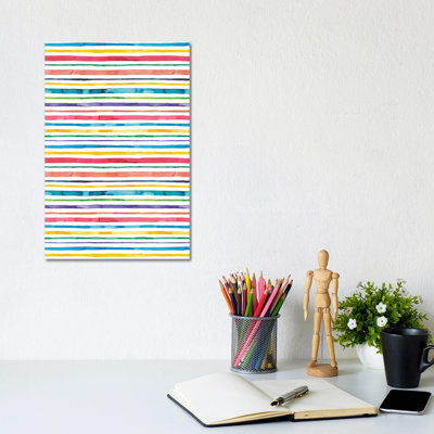 Rayures aquarelles multicolores - NDE196