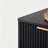 67-Inch Modern Wavy Sideboard, Curved Contour Design Storage Cabinet, 6-Door Cabinet With Storage Function, Suitable For Kitchen / Bedroom / Living Room, Black, 67.0"L X 15.7"W X 27.7"H-166559085