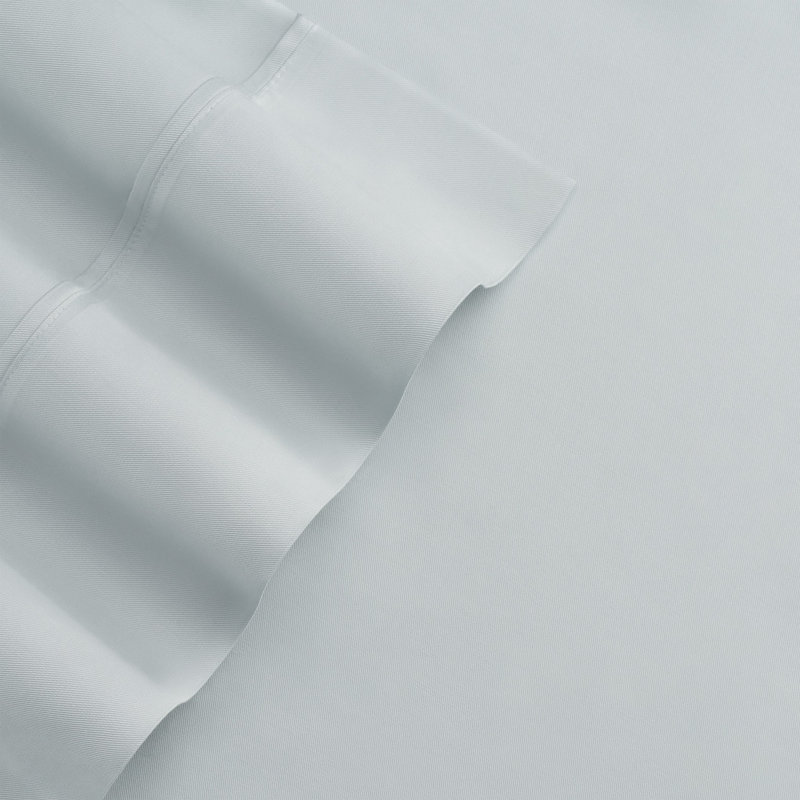 Rayon Solid Colour Sheet Set, Blue, Queen