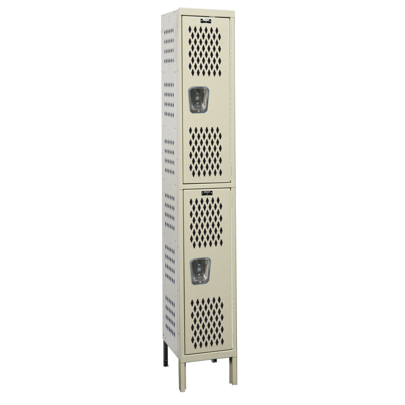 Casier large 2 niveaux 1 Heavy Duty, Brun clair, H 78 po x l 12 po x P 18 po, Assemblé