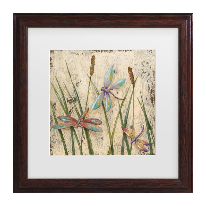 Jade Reynolds, «Dancing Dragonflies I», art encadré mat, Brun, H 18,75 po x l 18,75 po x P 0,75 po
