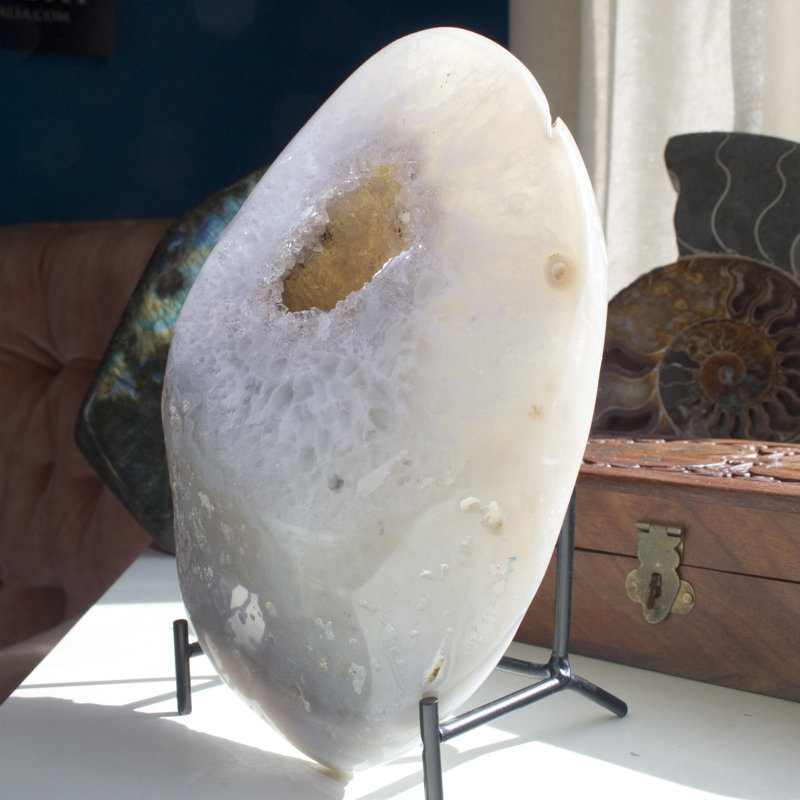 Polished Brazillian Agate with Stand