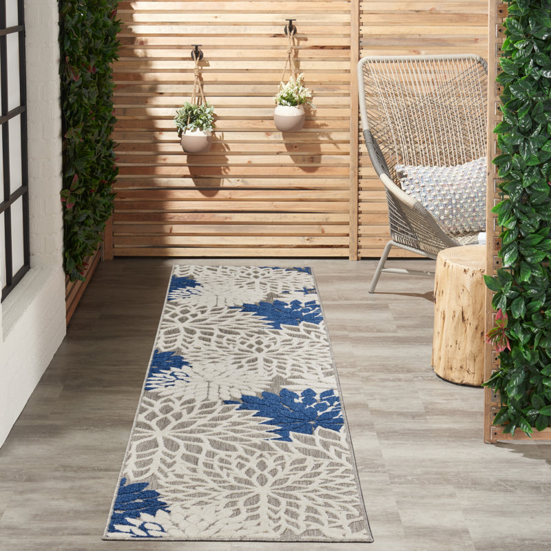 Floral Area Rug, Runner 69 x 366cm