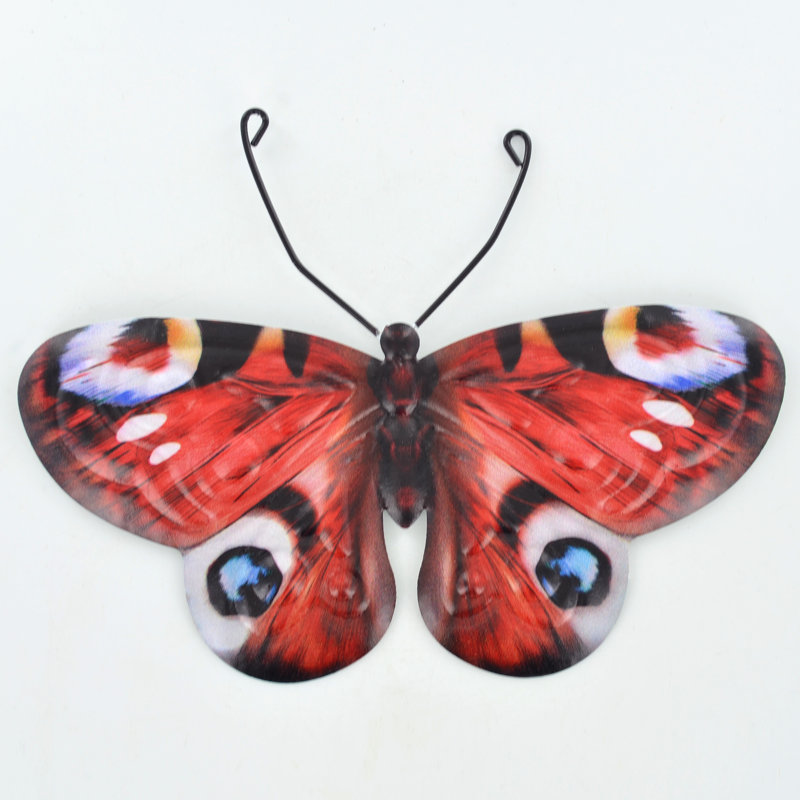 Cuyamaca Insects Weather Resistant Metal Garden Statue, Red