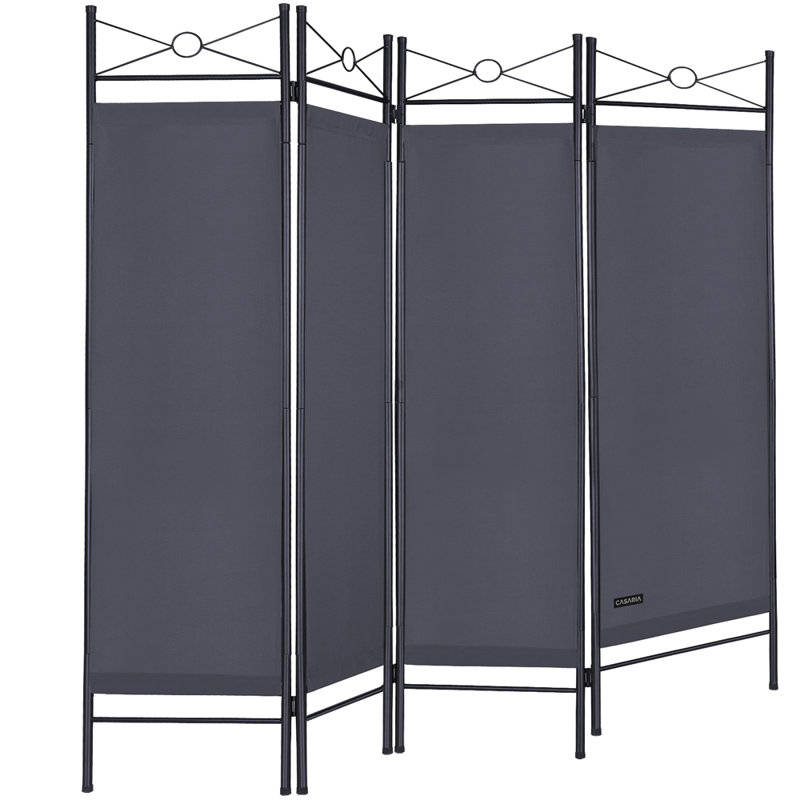 163cm W x 180cm H 4 - Panel Metal Folding Room Divider