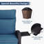 Garden Wicker Recliner Chair, Air Pump Adjustable Backrest Up to 150 Degree with Cushions-222667682-223798383