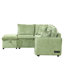 Canapé-lit modulaire convertible avec rangement, 2 coussins, ports électriques - Rangement ergonomique et chaleureux-1213618922
