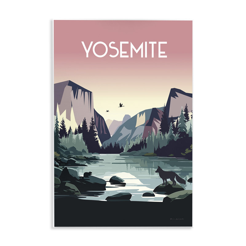 Art mural Yosemite Landmark View par Omar Escalante, H 15 po x l 10 po
