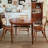 Brown Round Solid Wood Dining table-330137128