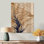 Plumes d'hiver beige d'un mimosa III - paysage moderne, impression sur bois beige sur bois de pin naturel