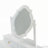 Makeup Vanity Table with Reversible Mirror and Stool