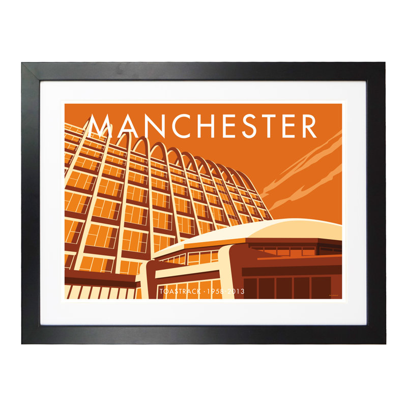 Manchester 6 by Stephen Millership - Print, Black, 33.5cm H x 43.5cm W x 2.2cm D