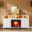 Meuble télé avec foyer 60 po GarveeHome pour téléviseur de 65 po ou moins