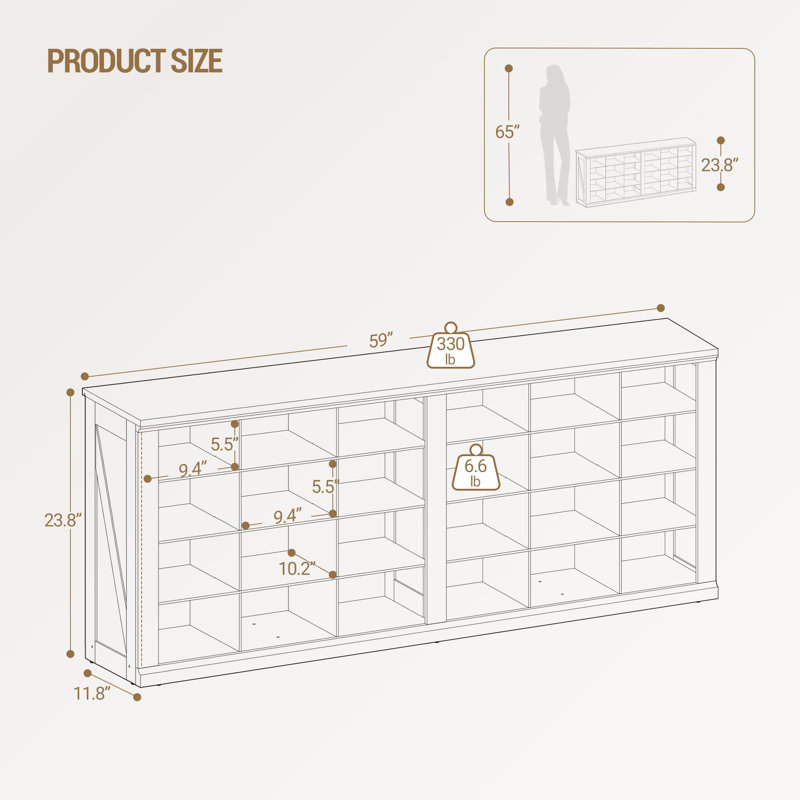 Banc de rangement pour chaussures 24 paires