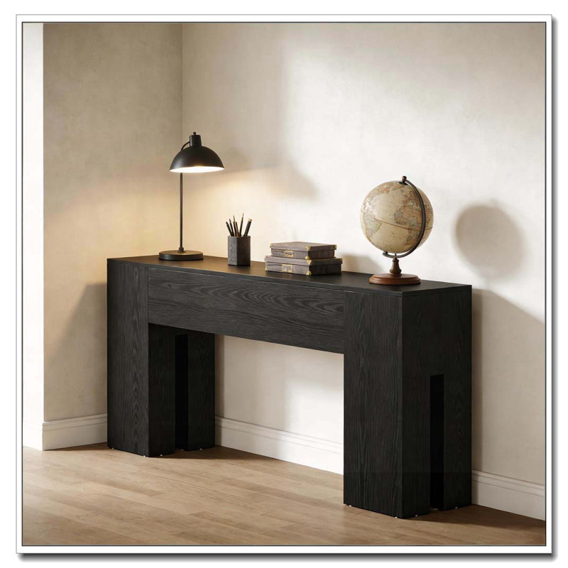 Console Table,Wooden Hallway Table, Black