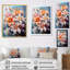 Représentation de lys, acrylique multicolore IV sur toile-91347643-91347635