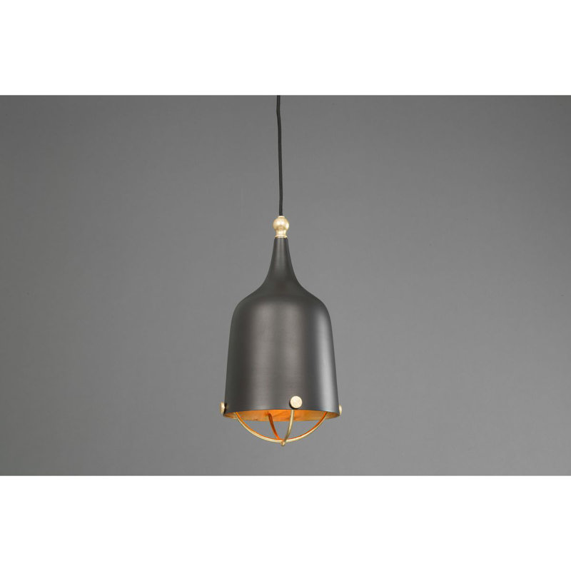 Robbs 1 - Light Single Pendant, Black, 16.75" H x 8.38" W x 8.38" D