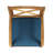 PERLA DINING CHAIR,2PCS With 2 Blue Cushions,For Backyard, Poolside, Garden