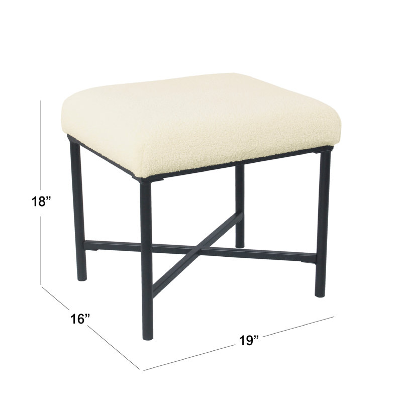Repose-pieds Zac, 19 po, noir
