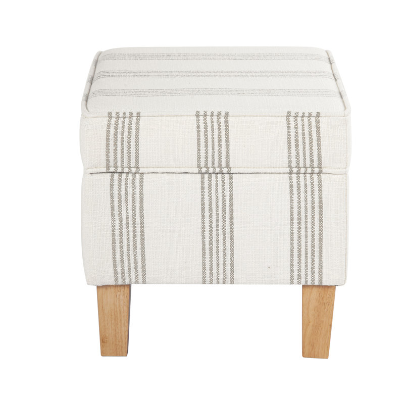Gorton Medium Storage Ottoman, Brown Stripe Pattern