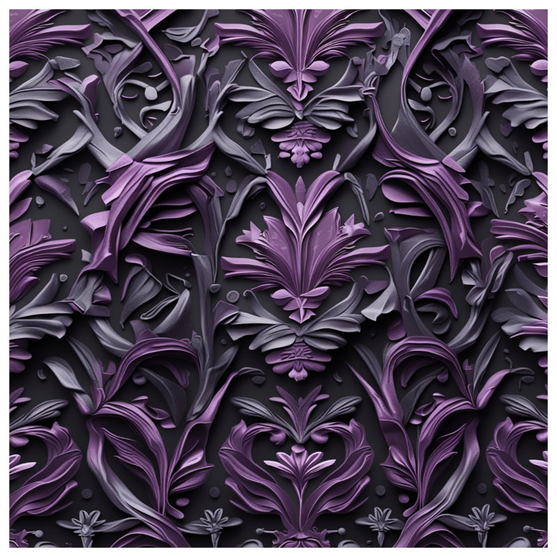 Purple Floral Embossed Blankets, 60in W x 80in H