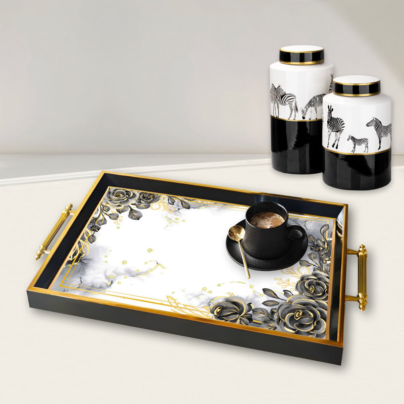 Elegant Glass Tray, 19.7 x 11.4 x 1.4 inches | 100% Durable Glass Construction | Easy to Clean with Damp Cloth | Ideal for Serving, Decorative Display, and Organizing | Stylish Addition to Home Décor