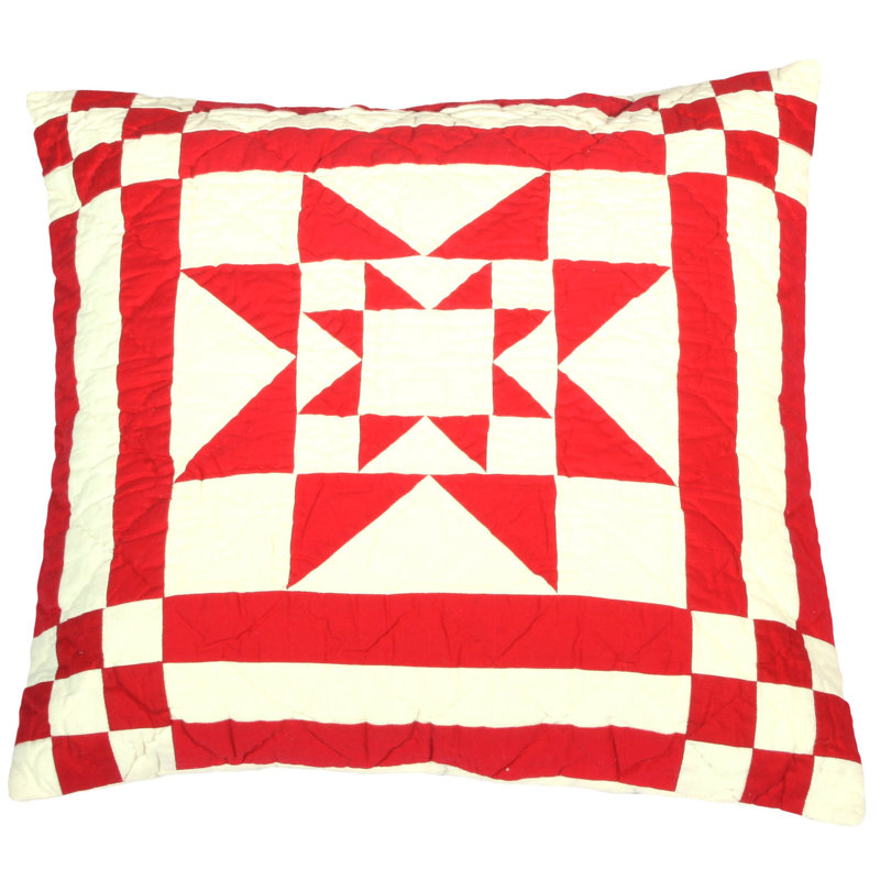 Cotswold Square Throw Cushion, Red/White