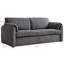 Futon canapé-lit Modern, lit de 79,13 pouces, revêtement en velours côtelé, structure en métal, centre d'attention pour le salon, canapé-lit extensible de poids maximal de 450 lb, confortable, tissu gris, structure, pour plus de confort, 450