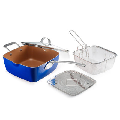 Ensemble de batterie de cuisine antiadhésive en acier 4 pièces Aluminium Gotham Steel