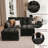 116.5" U Shaped Modular Sofa, Comfy Cloud Couch with Movable Ottomans, Breathable Fabric and Easy Assembly for Living Room-1601870600