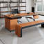 Bureau rectangulaire en acier inoxydable + avec 1 tiroir-831325082-831325087