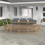 Lilith 8 - Person Acacia Solid Wood Patio Dining Set Extendable and Umbrella Hole Included Rectangular Table