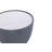 Anderson Modern Vegan Leather Upholstered Stainless Steel Pedestal End Table with Sintered Stone Top in Gray-811289403