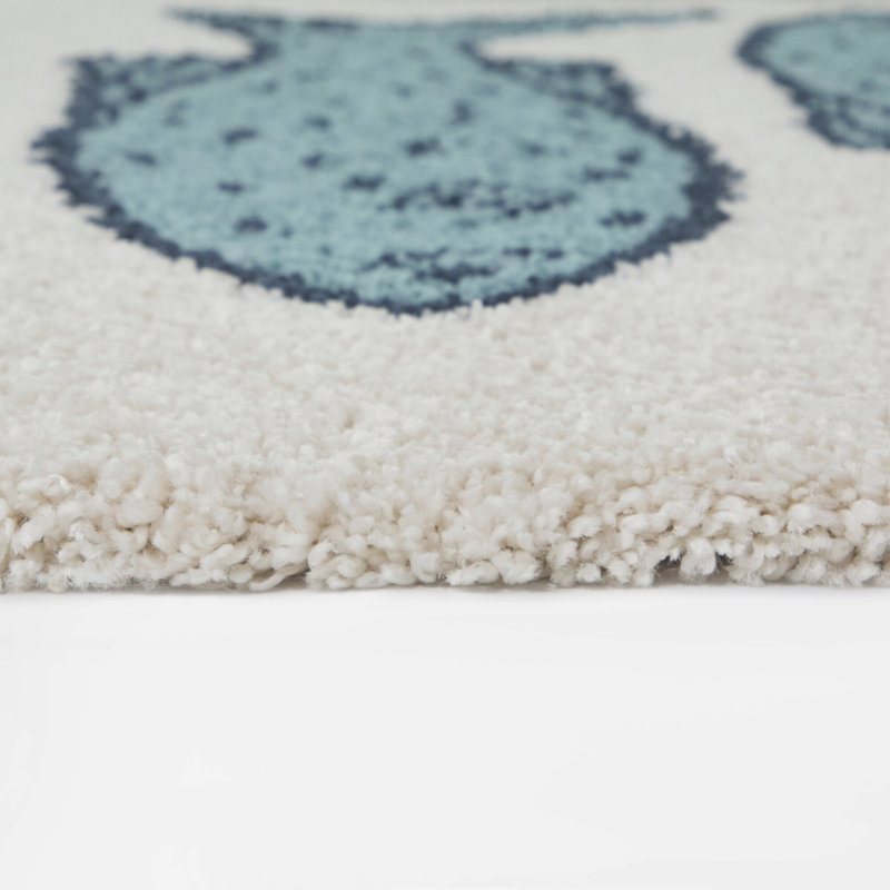 Thalassa Blue Kids Fish Area Rug, 5'3" x 7'