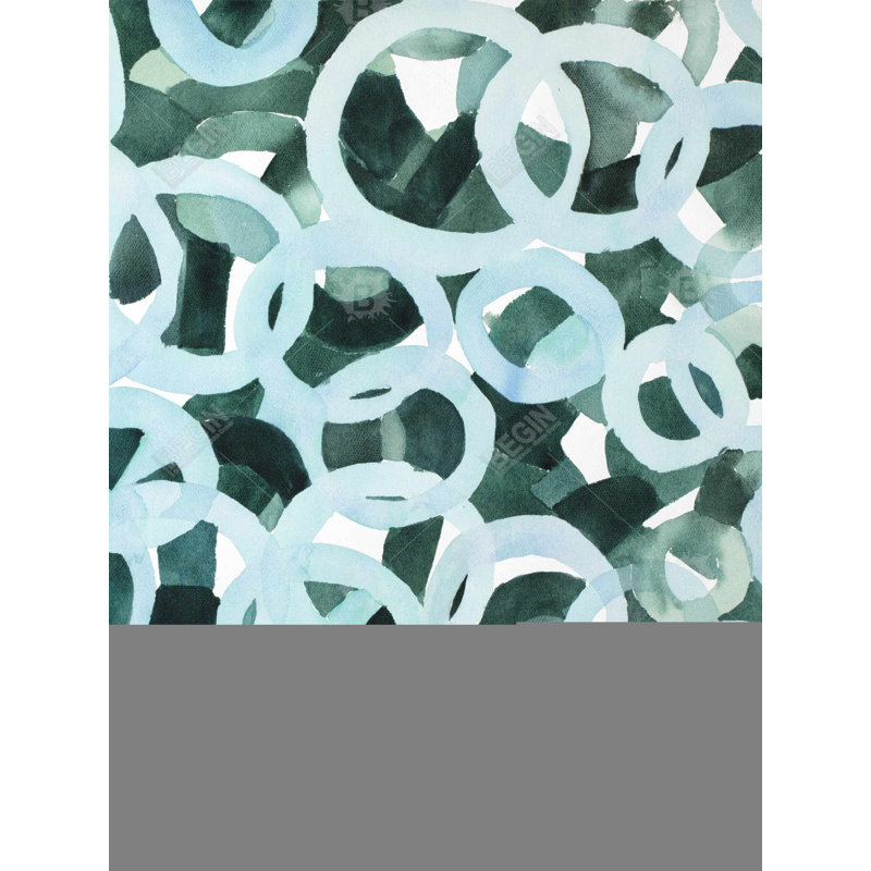 Abstrait cercles - art sur toile turquoise pour la décoration intérieure