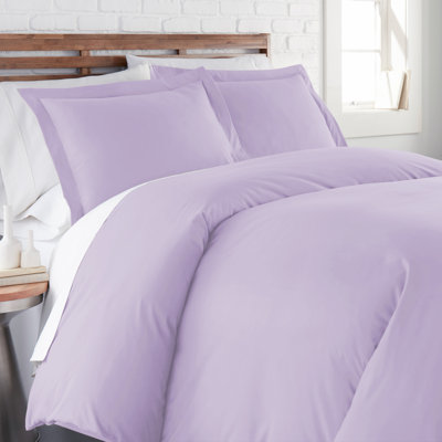 Housse de couette Southshore Basics de Southshore Fine Linens, coloris Evening Haze, en microfibre doublement brossée avec fermeture éclair invisible et attaches aux coins, 1 taie d'oreiller, 1 place/1 place XL
