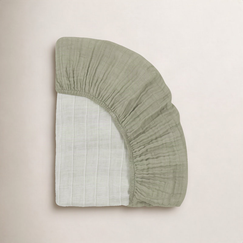 Matcha Muslin Mini Crib Sheet