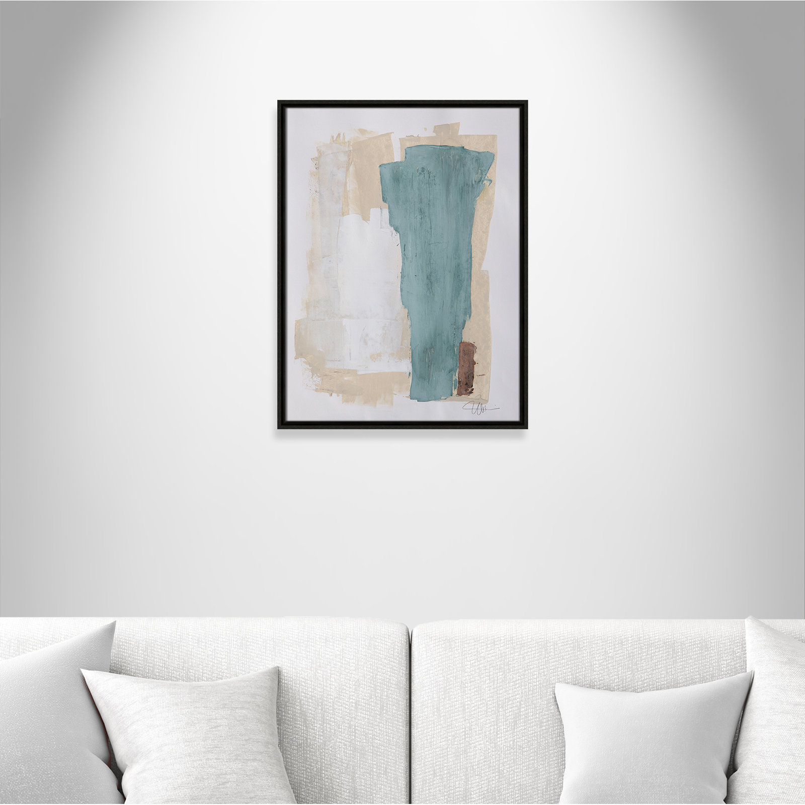 Hubbard "Together We Work-II" Print, Espresso Framed, 25.5" H x 19.5" W x 2" D