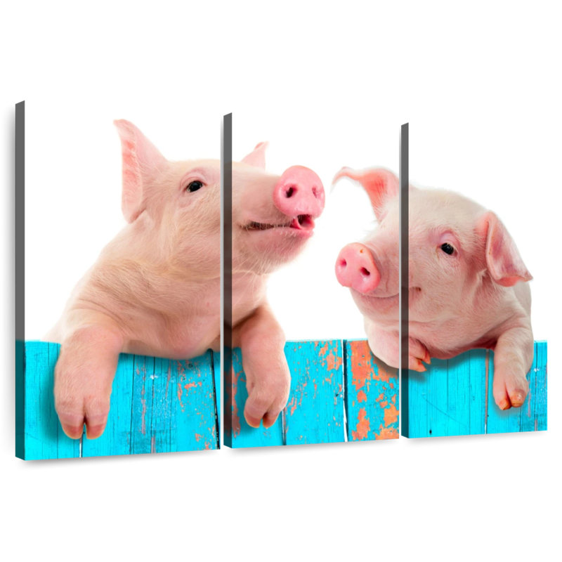 Fence Pigs, 36" H x 57" W