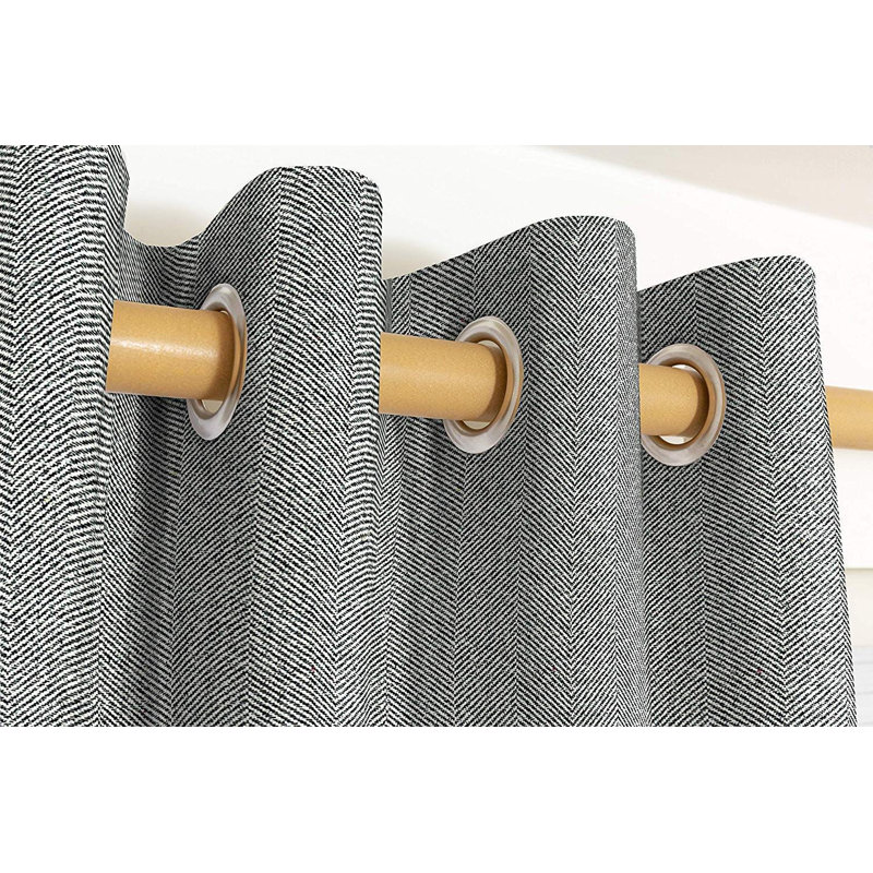 Anson Blackout Curtain Pair, 228 W x 137 D cm